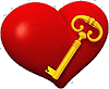 Gif animé coeur clef